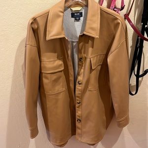 Maeve from Anthropologie Faux Leather Shacket-size small (women’s)